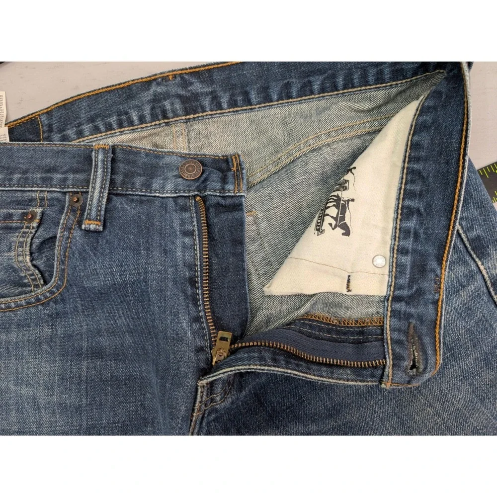Levis 527 Men's Blue Denim Jeans Size 32x32 Straight Leg‎ Med Wash 100% Cotton